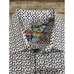 Men's Robert Graham Tulip Floral All over Print Button Up Sz XL (2104)